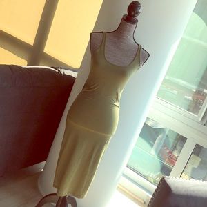 Forever21 Army Green Tight Maxi Dress